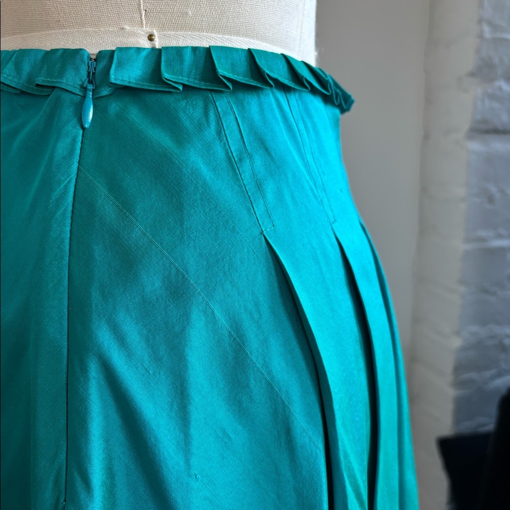 Calypso Blue/ Green Silk Skirt xs - Picture 4 of 8